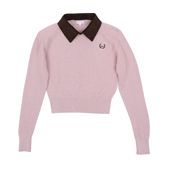 Luna Mae Cleo lilac sweater with removable collar