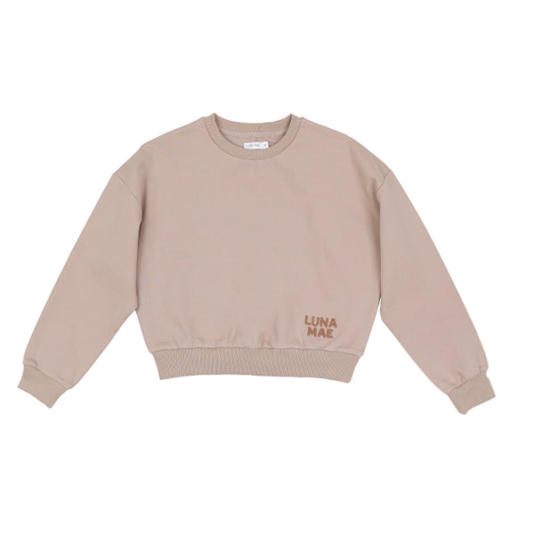 Luna Mae Braided logo stone sweatshirt