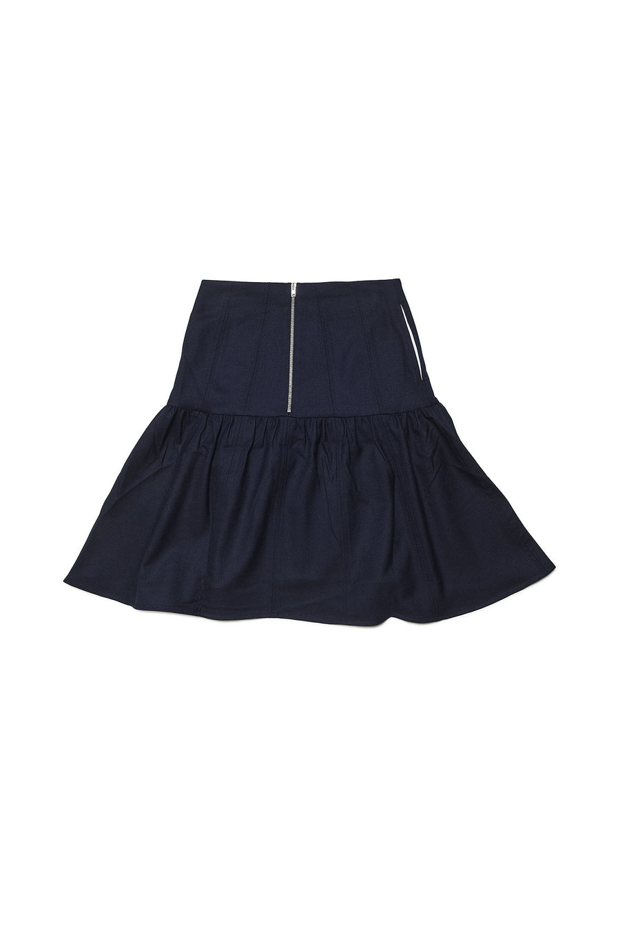 Navy tiered skirt by Marni