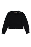 Ribbed black knit sweater by Marni