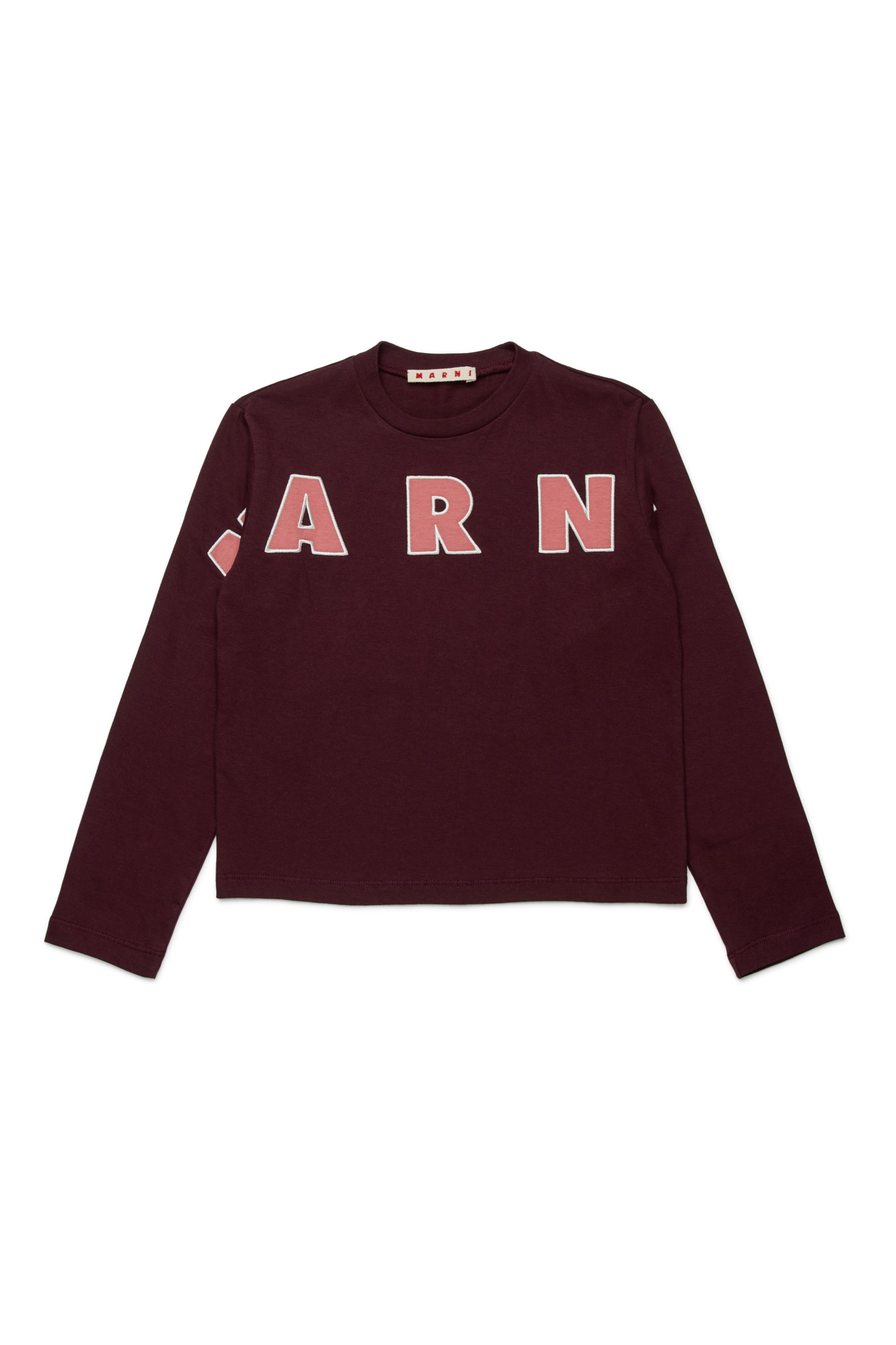 Marni Burgundy logo t-shirt