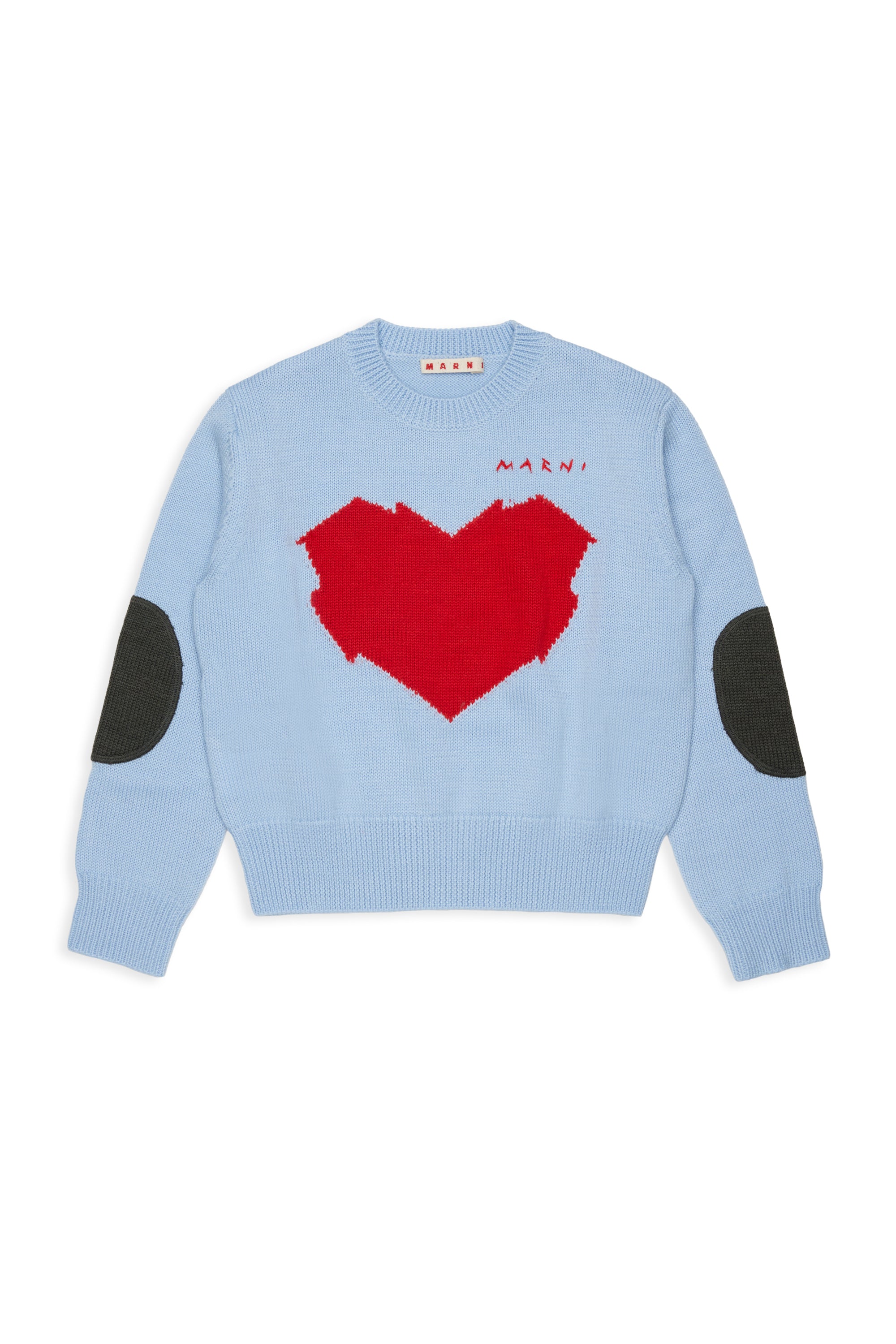 Marni Heart Light Blue Knit Sweater