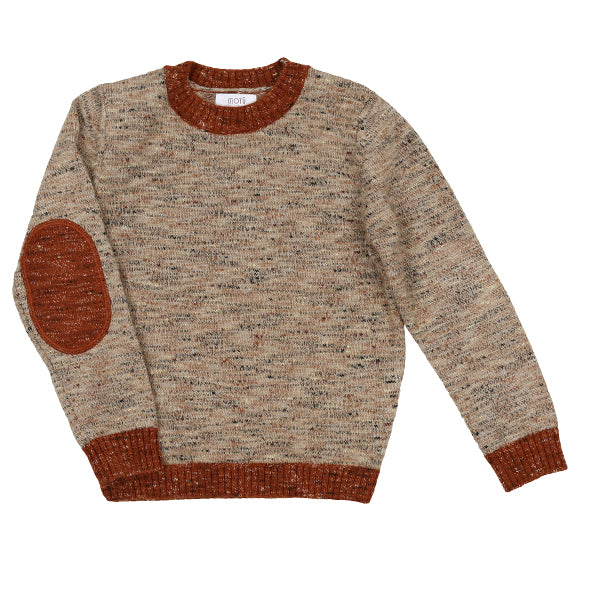 Elbow Patch Burnt Orange Sweater by Motu