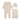 Mema Knits Embroidered taupe bebe 3 piece set