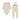 Mema Knits Onesie + overall ivory set