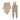 Mema Knits Onesie + overall beige set