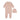 Mema Knits Embossed peach footie + beanie