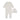 Mema Knits Embossed white footie + beanie