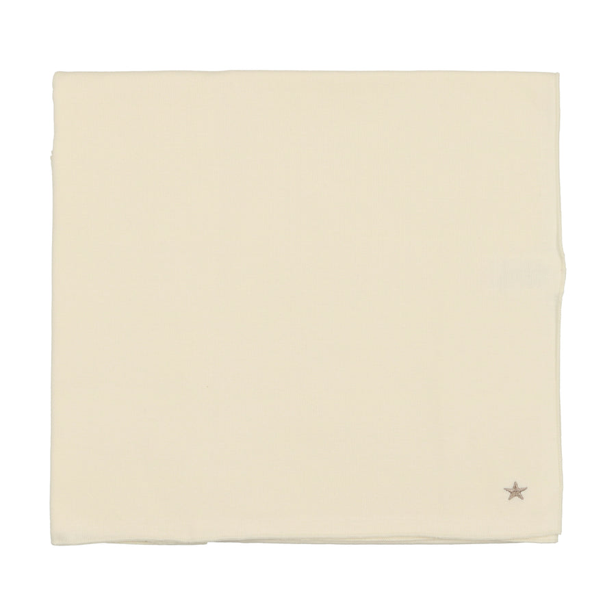 Mon amour ivory/taupe blanket by Lilette