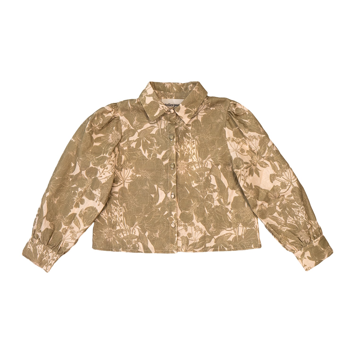 Collared green shirt by Atelier Parsmei
