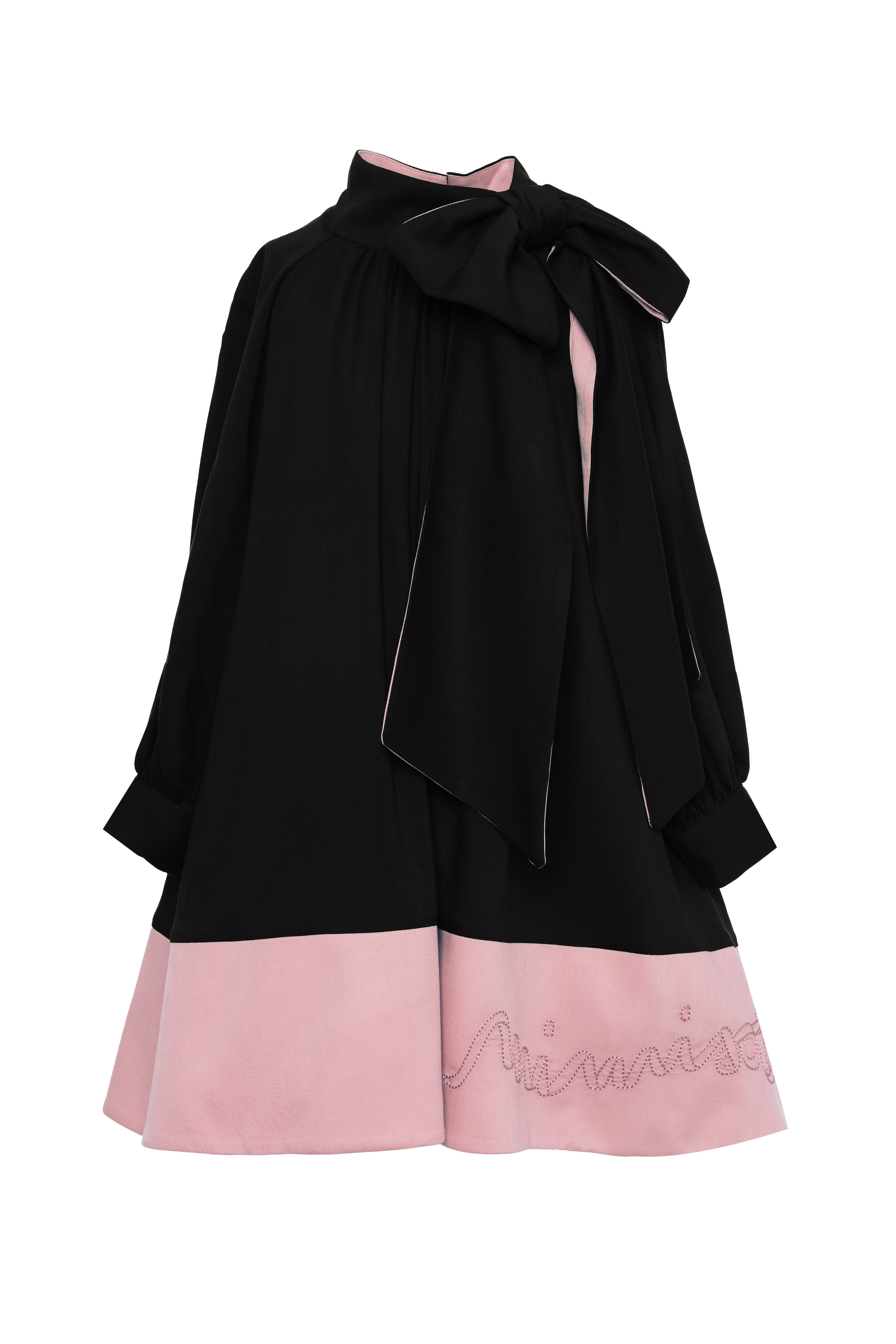 Mimisol Bow neck black dress - Flying Colors