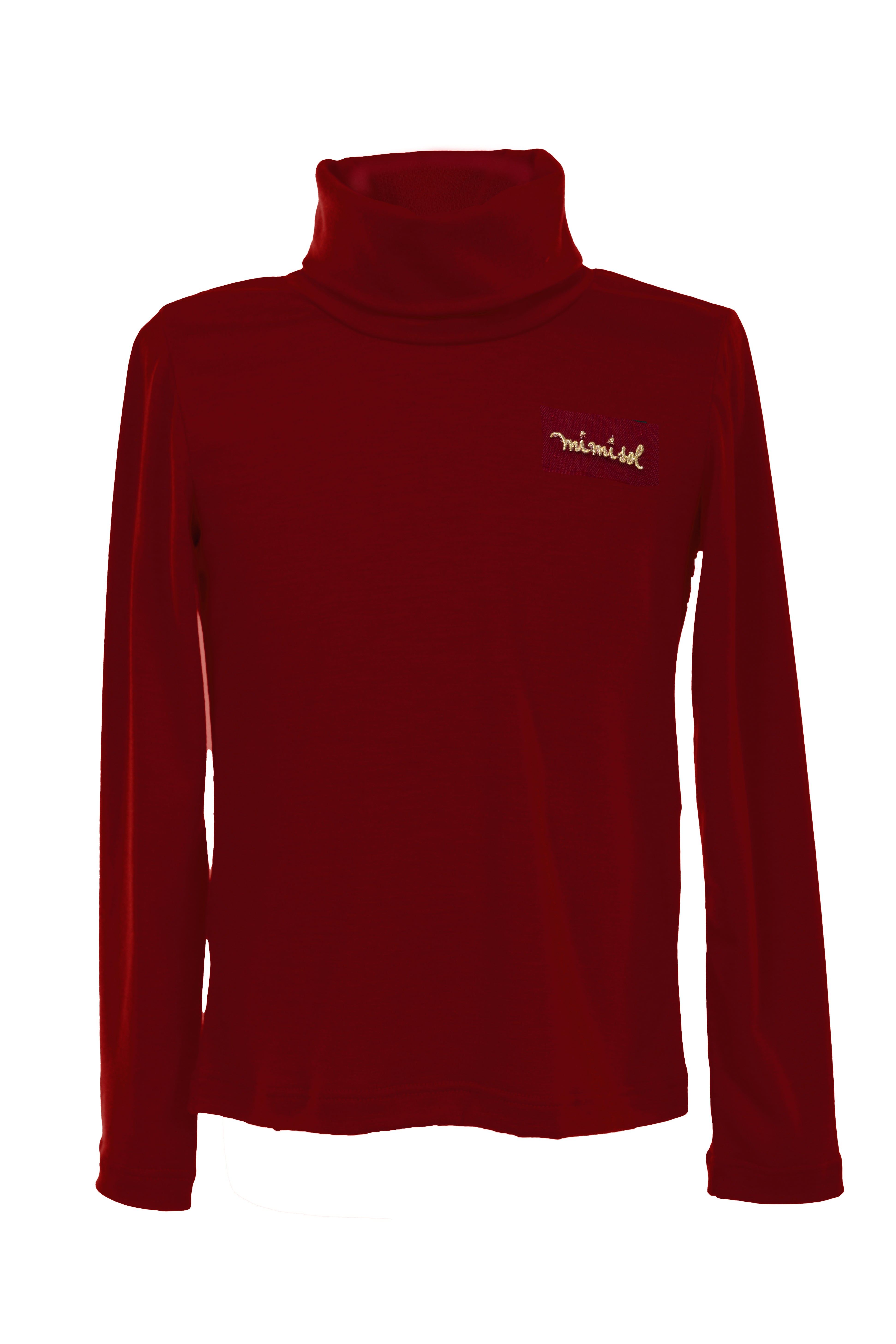 Mimisol Bordeaux twill turtleneck