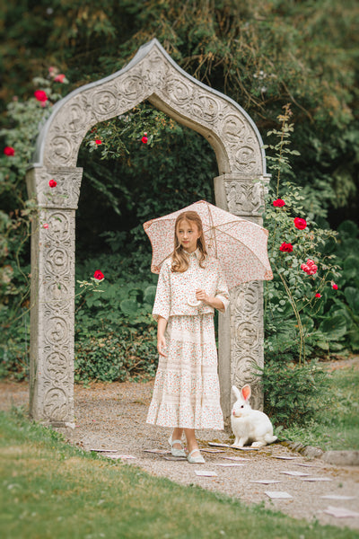 Imogene poppy garden skirt by Atelier Parsmei