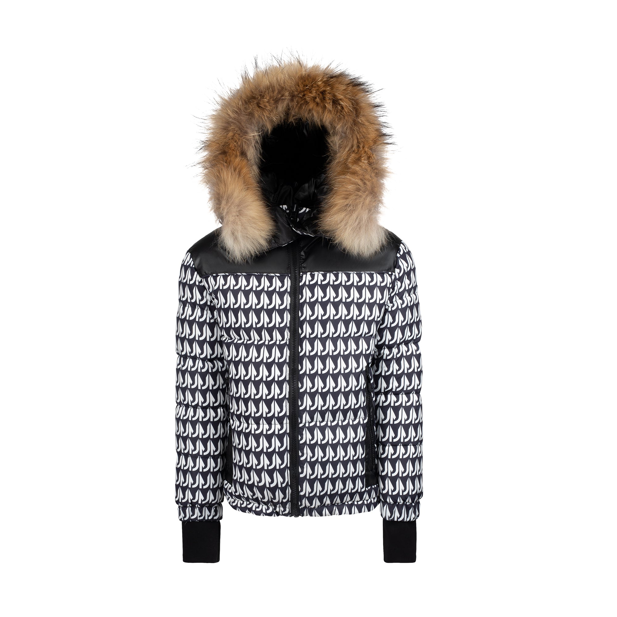 White Print Reversible Coat by Manteau Jr.