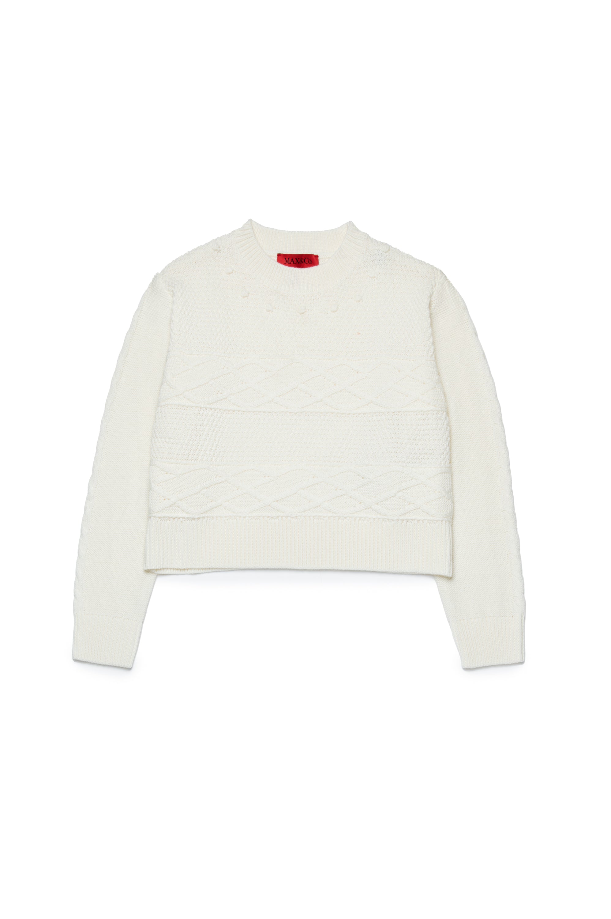 Cream cable knit sweater by Max & Co