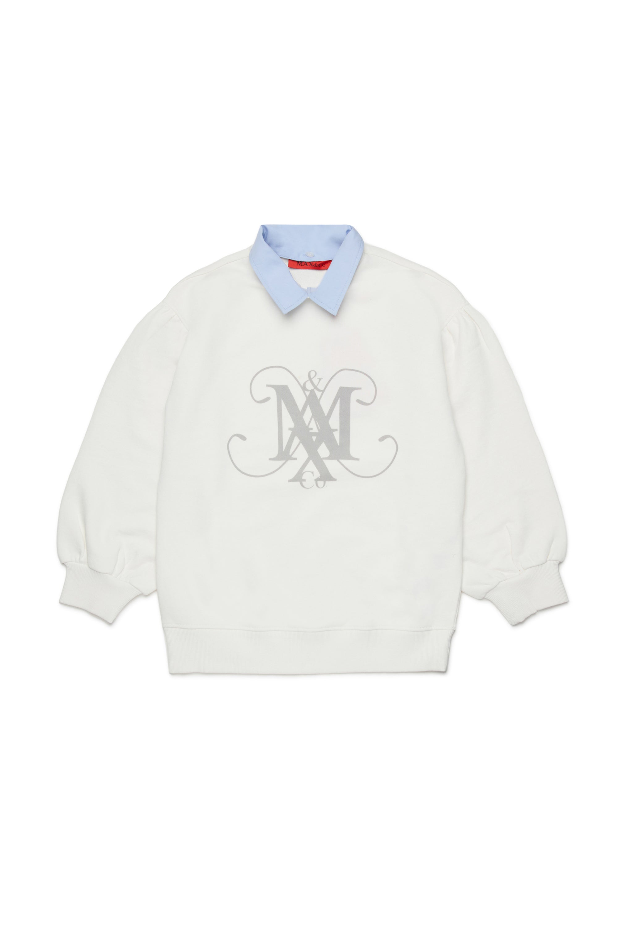 Max & Co Center logo white sweatshirt