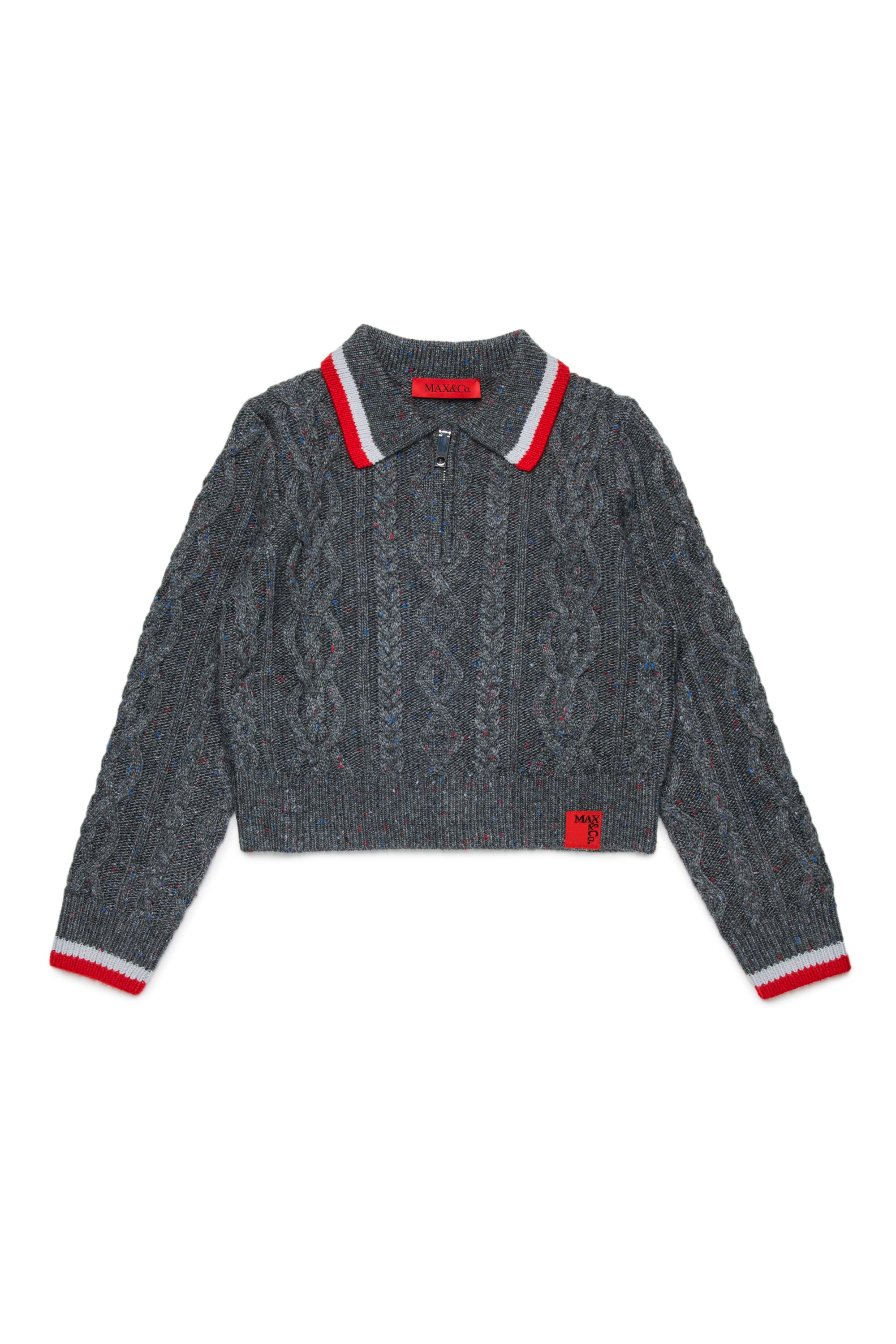 Max & Co Marled grey cable sweater