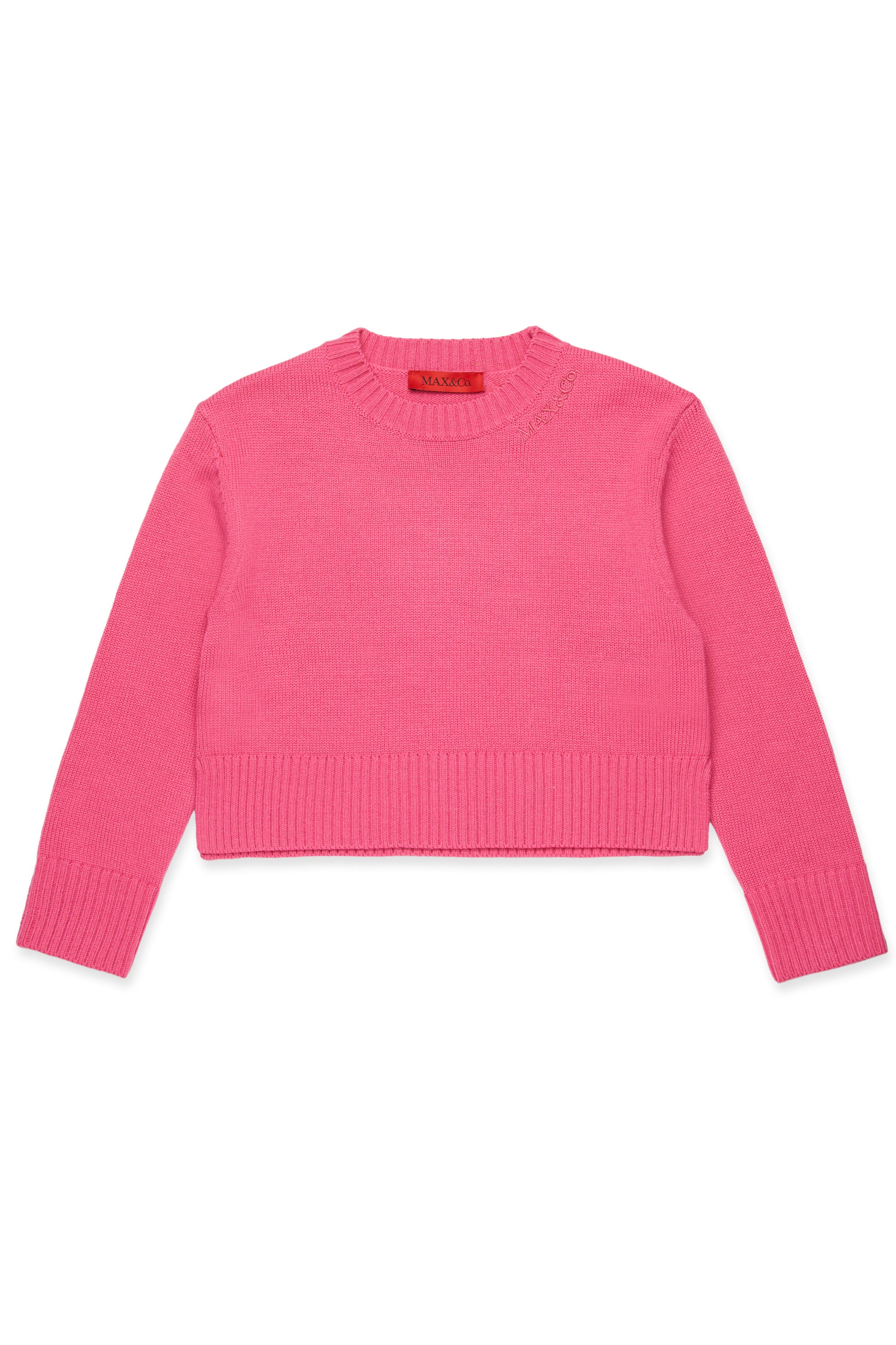 Max & Co Trim ribbed pink sweater