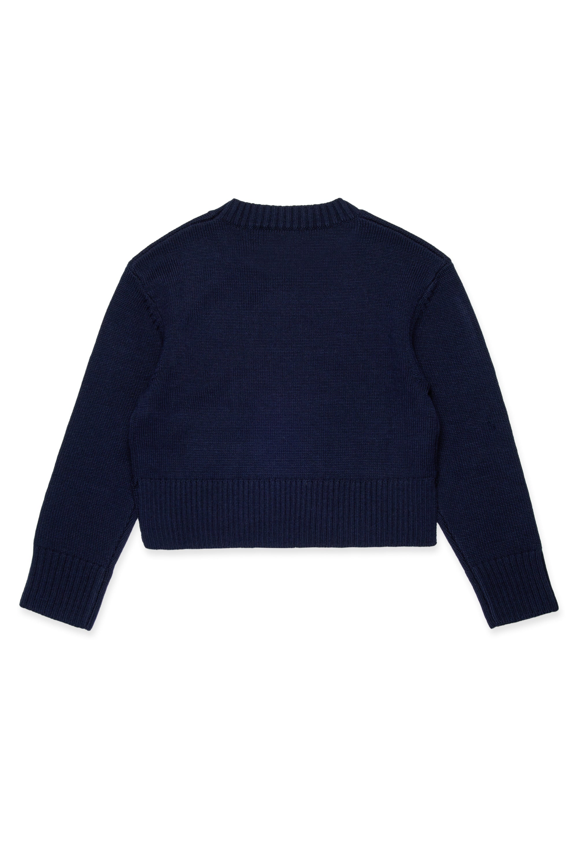Max & Co Trim ribbed navy sweater