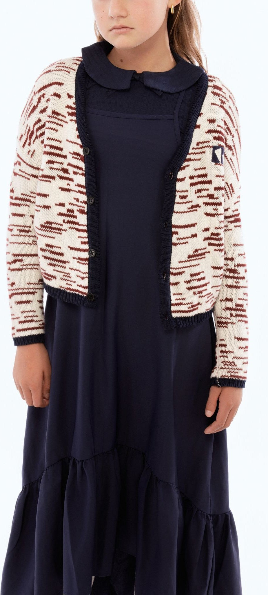 Retro Kid Chunky knit crop cardigan