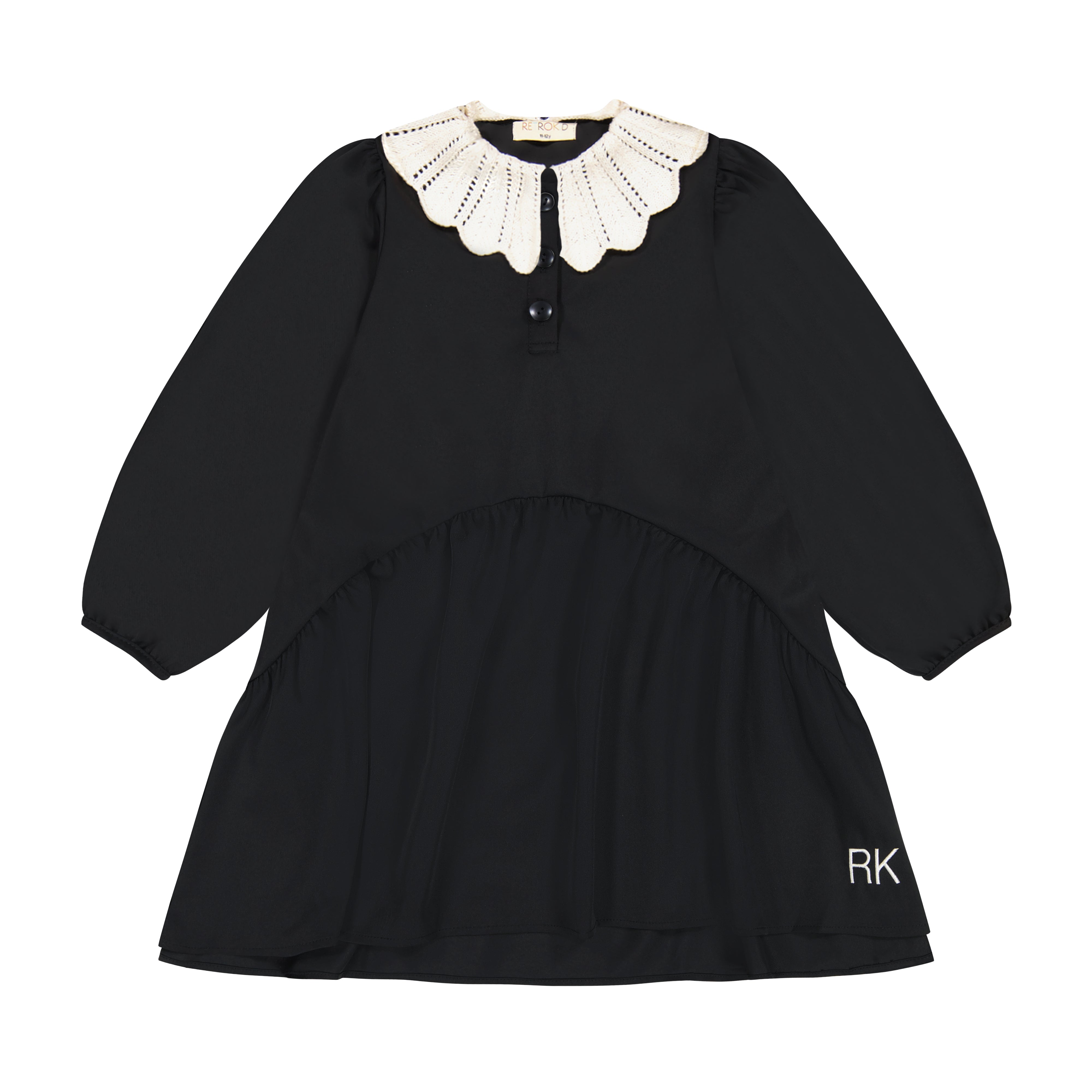 Retro Kid Knitted collar short dress