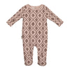 Vintage victorian mauve footie by Maniere