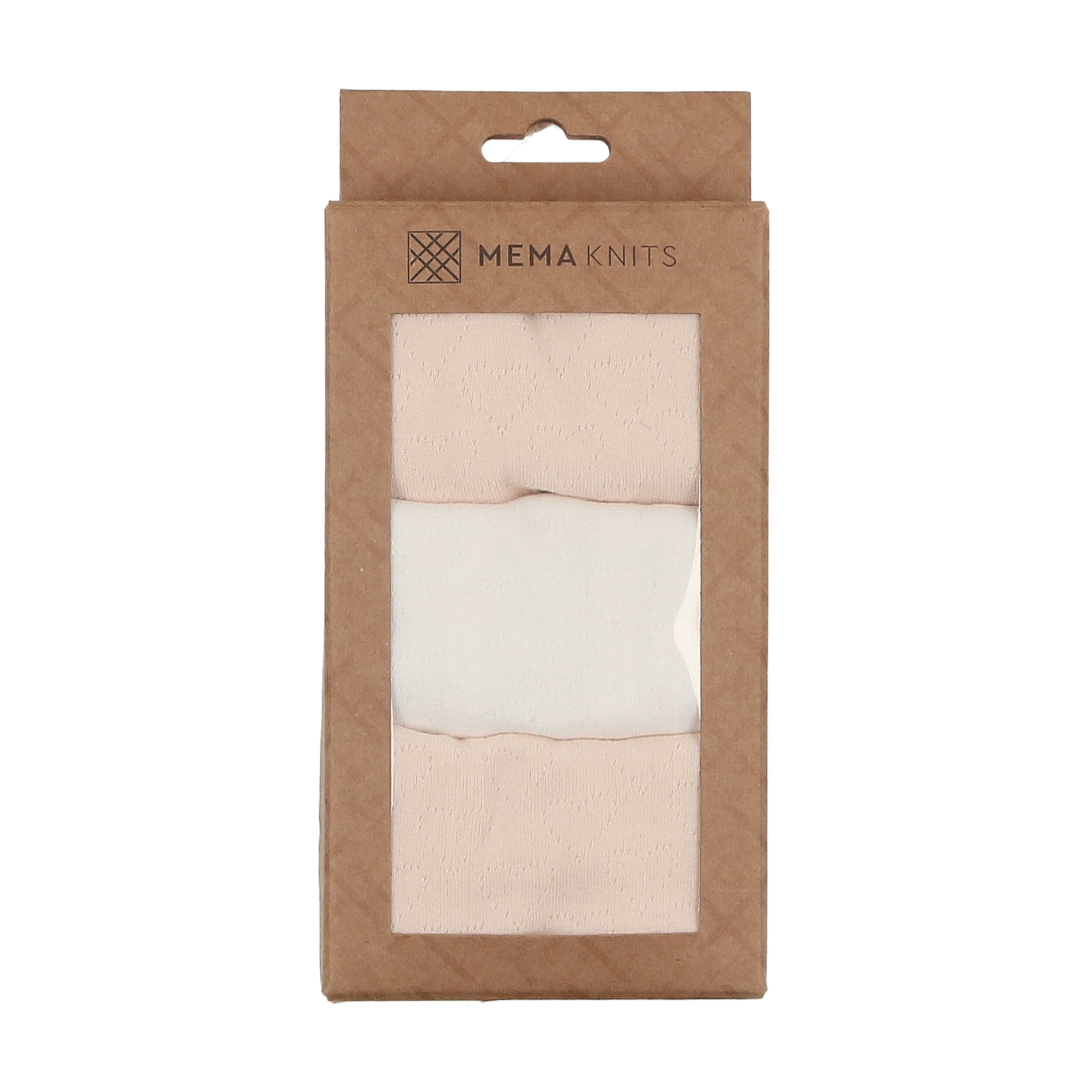Pointelle pink shades undershirts by Mema Knits