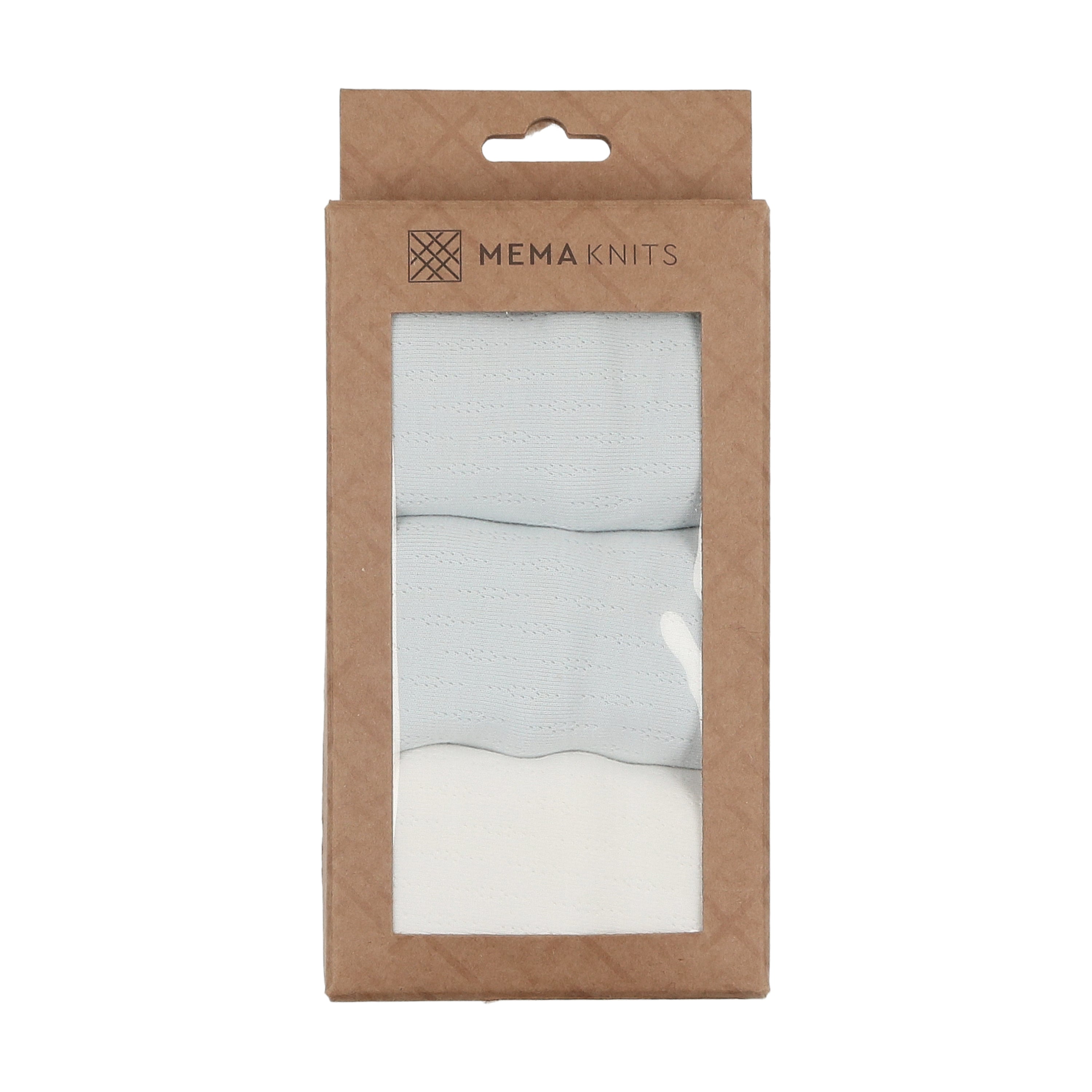 Pointelle blue shades undershirt by Mema Knits