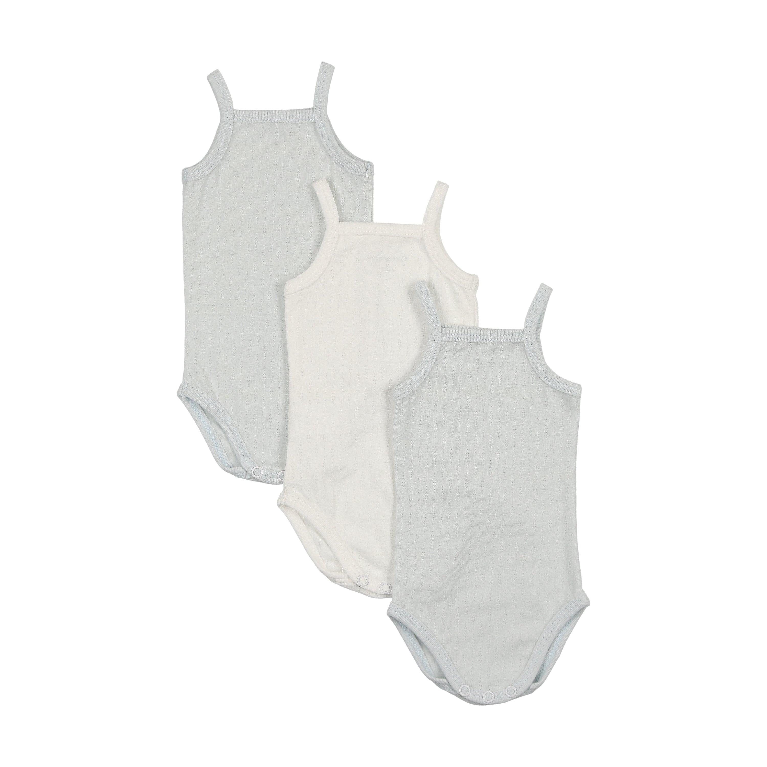 Pointelle blue shades undershirt by Mema Knits