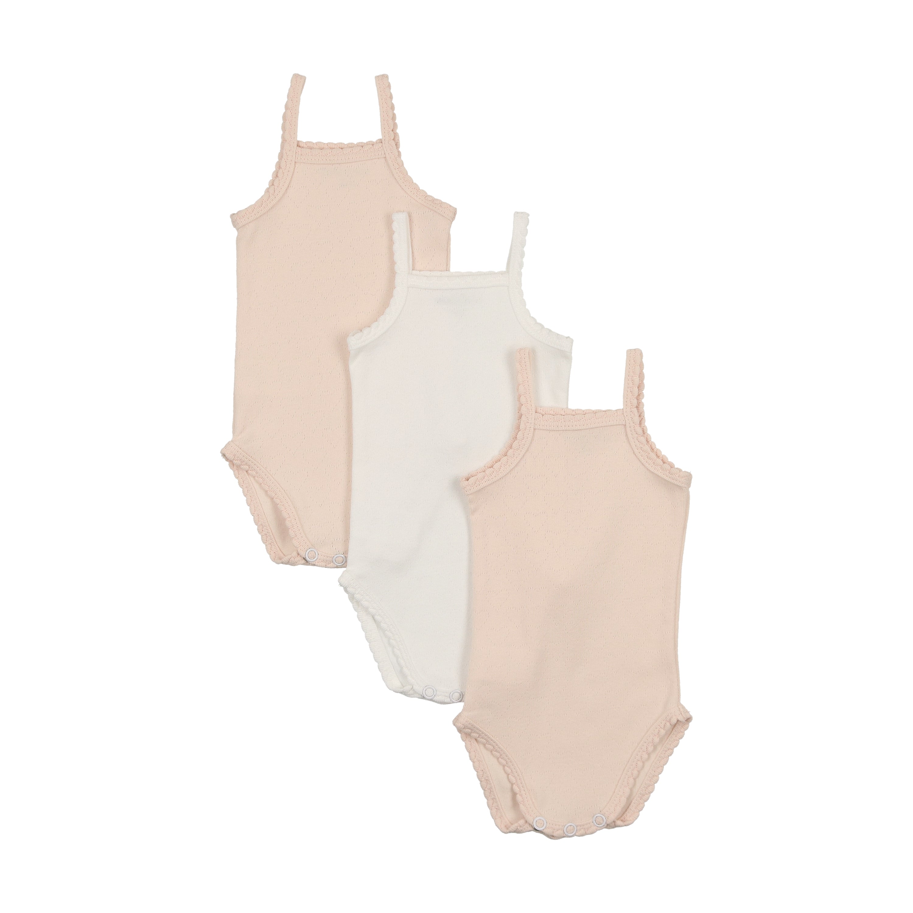 Pointelle pink shades undershirts by Mema Knits