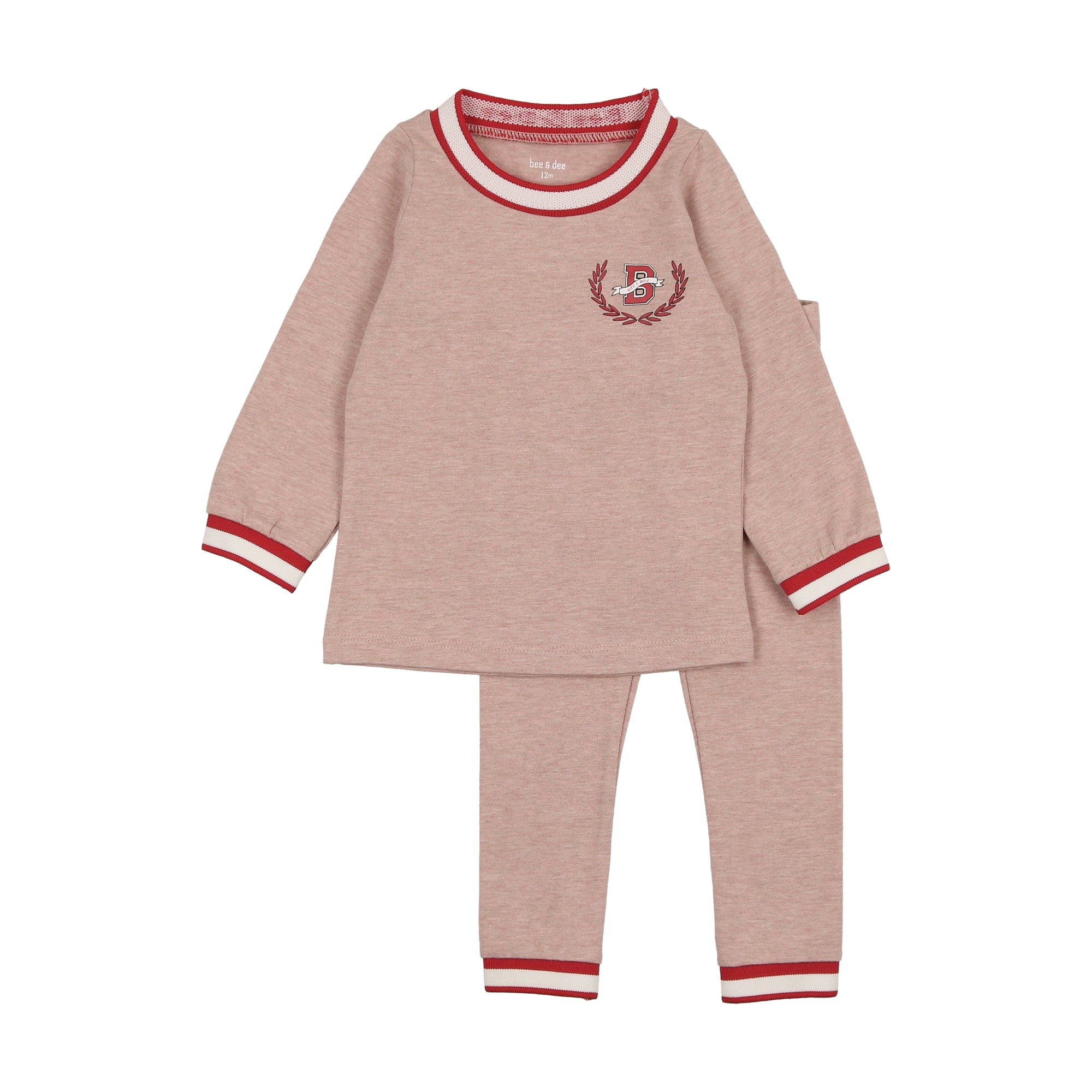 Bee & Dee Modal Varsity Loungewear - Flush