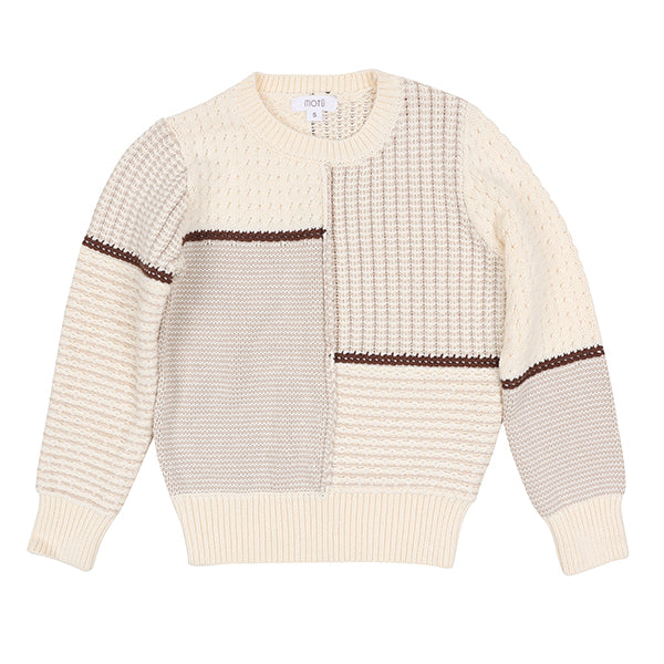 Motu Benjamin cocoa mix knit sweater