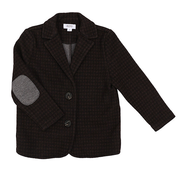 Motu Easton cocoa plaid blazer