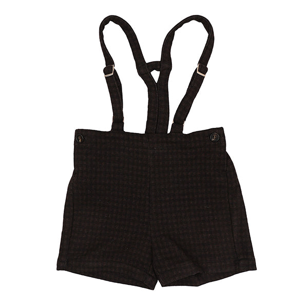 Motu Beck cocoa plaid overalls
