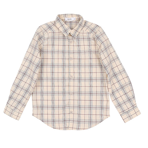 Motu Mason cocoa plaid shirt