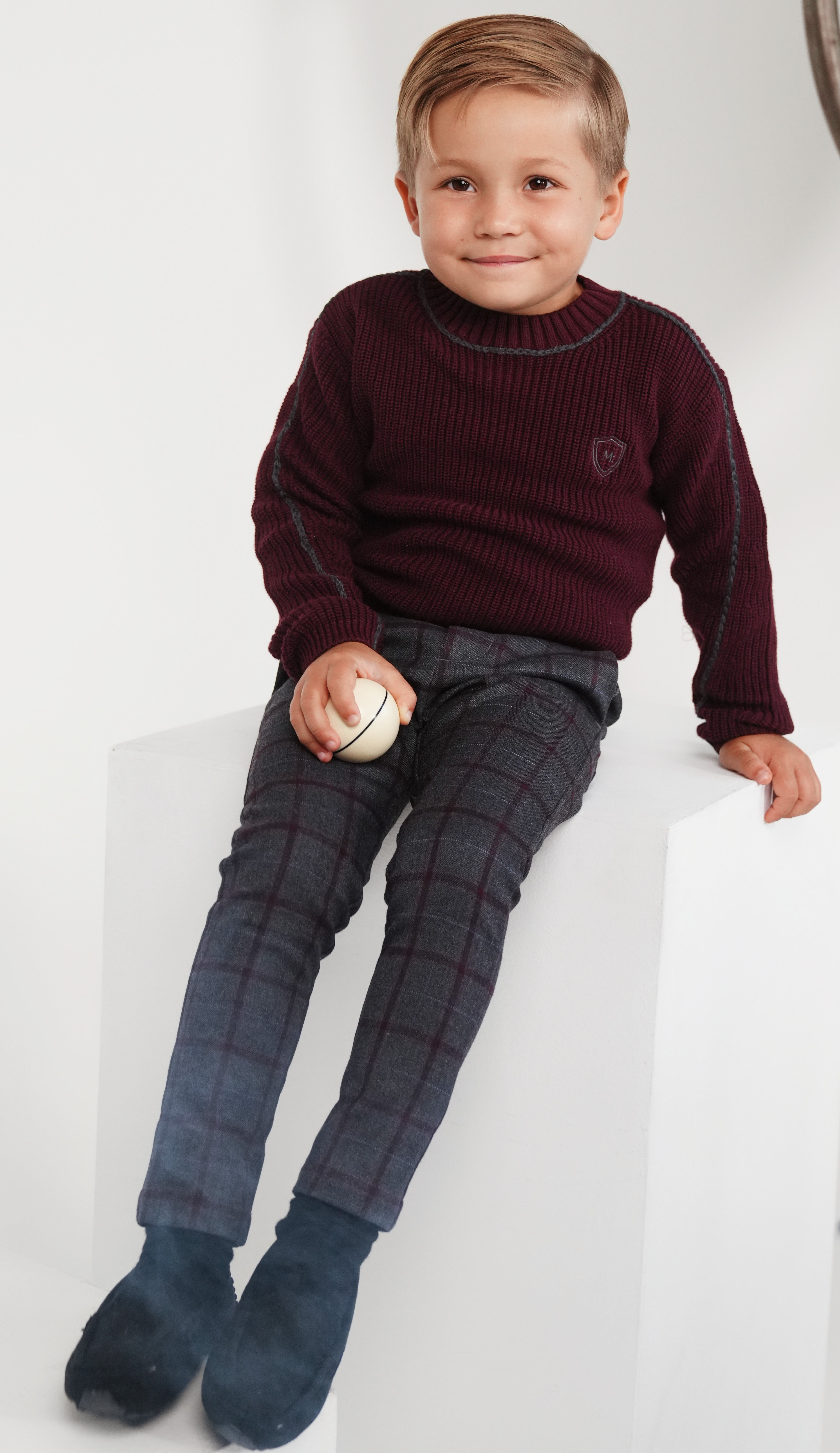 Motu Vance wine plaid pants