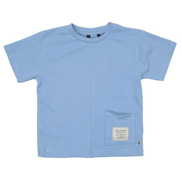 Mid blue asymmetric t-shirt by Levv Labels