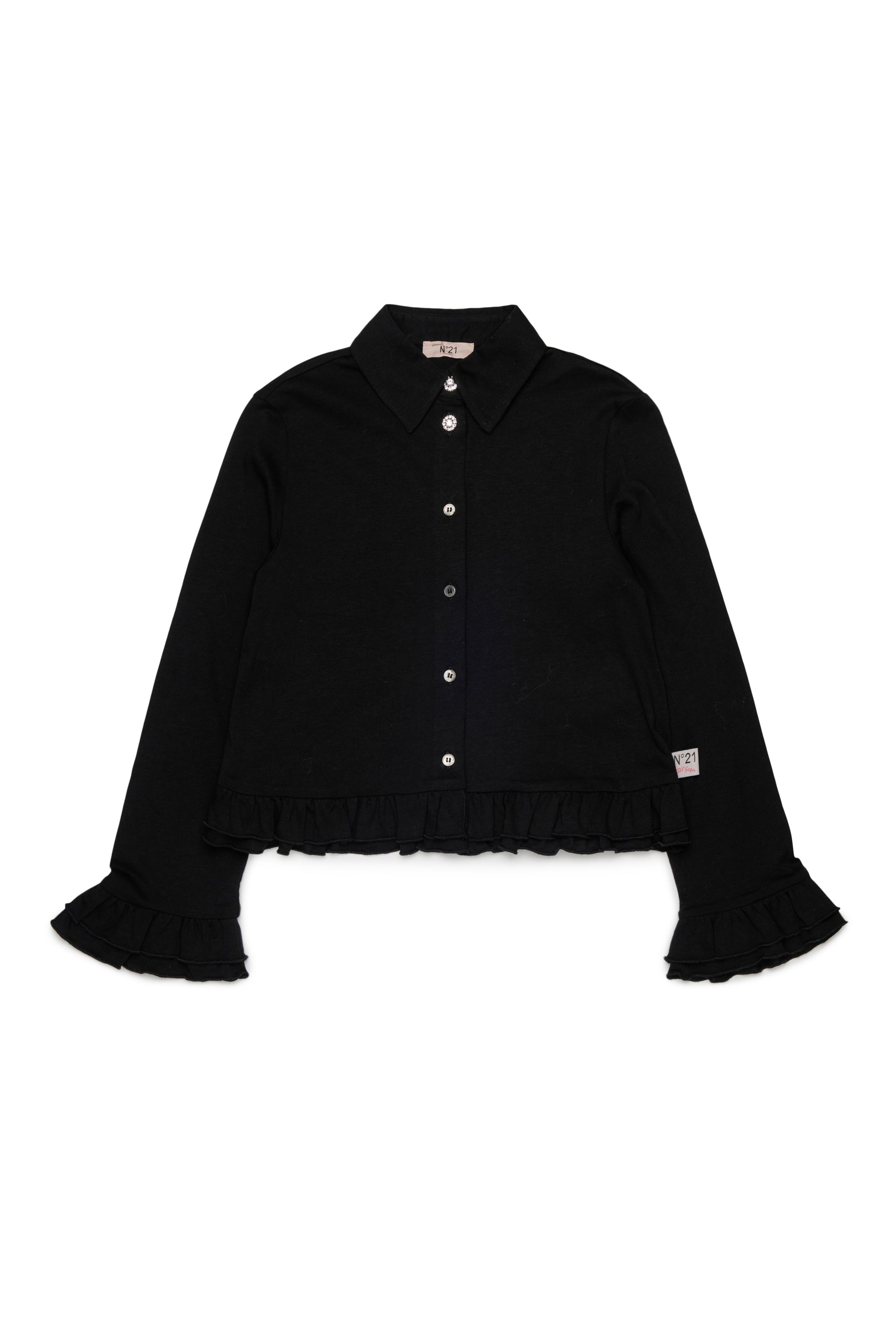 N21 Button down ruffle shirt