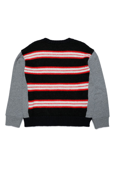Red/White Stripe Knit Sweater By N21