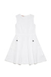Sleeveless pocket white dress by N21