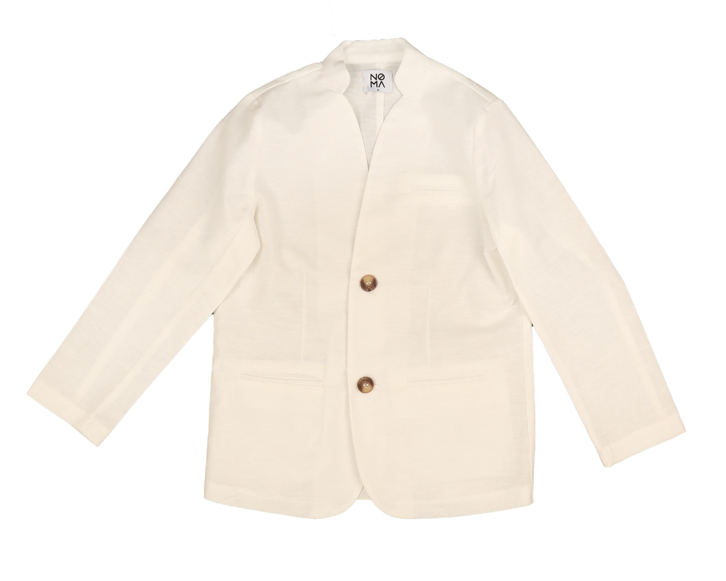 Noma High neck linen jacket - Flying Colors