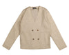 2 button beige blazer jacket by Noma