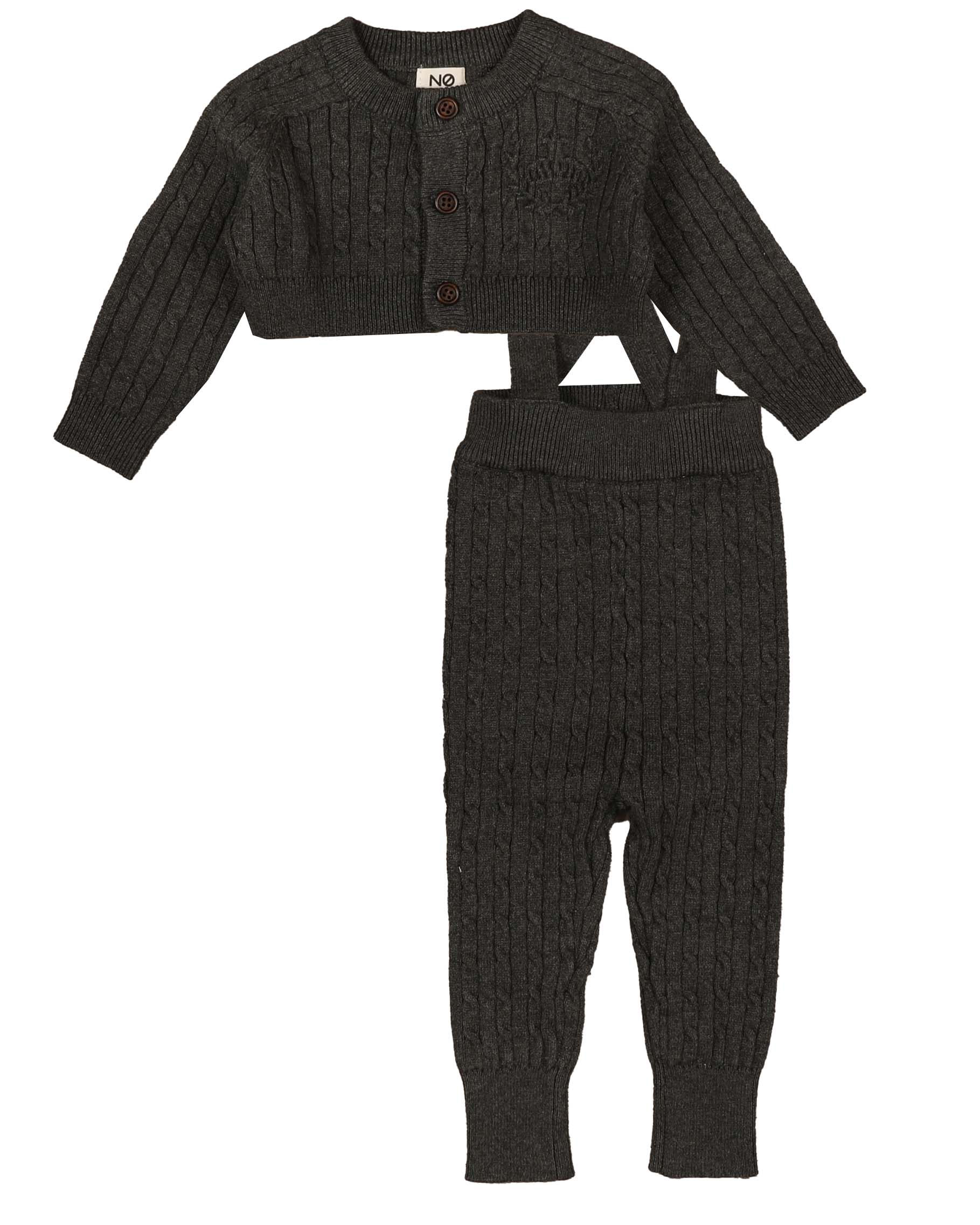Noma Cable Knit charcoal set