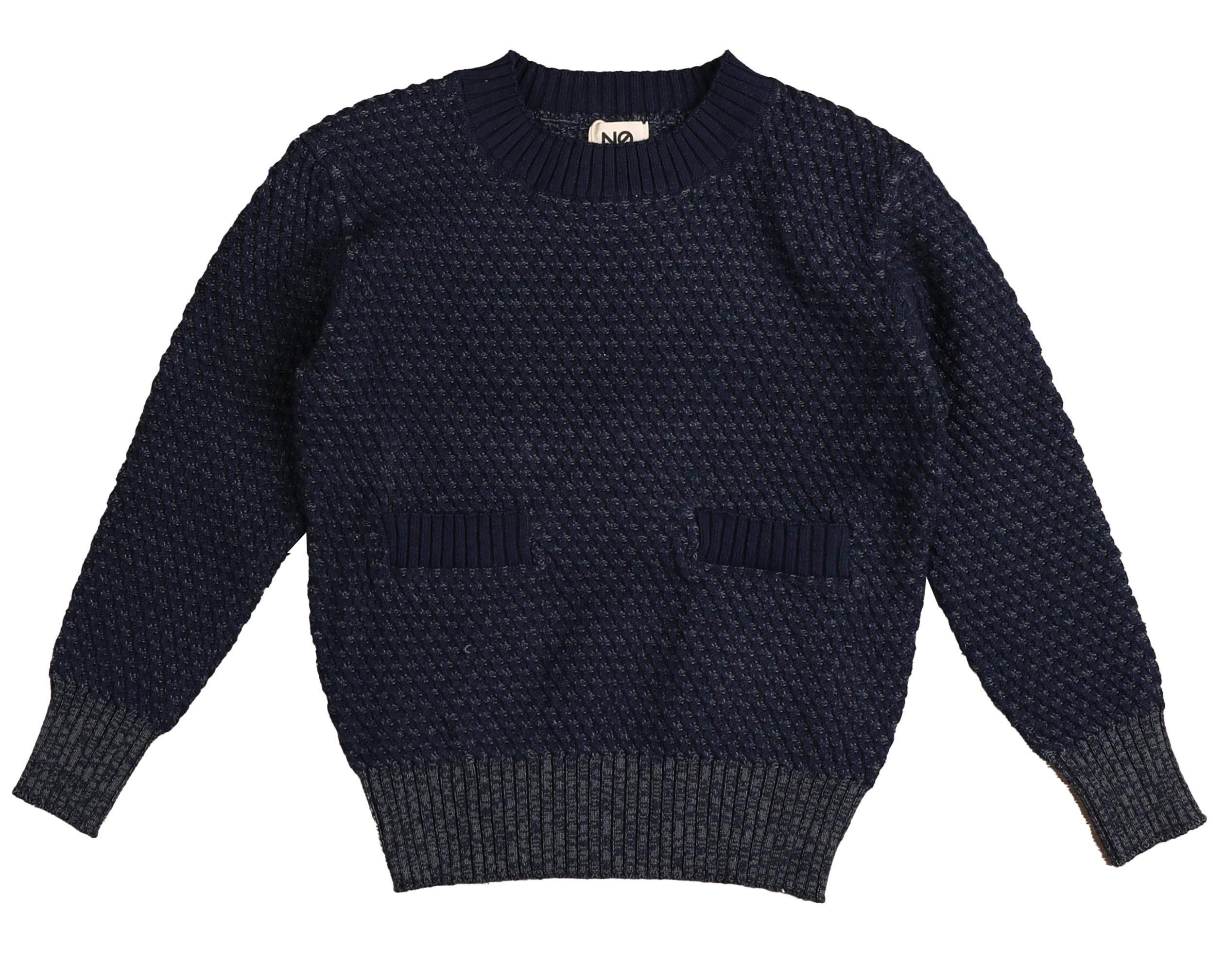 Noma Textured blue crew neck knit
