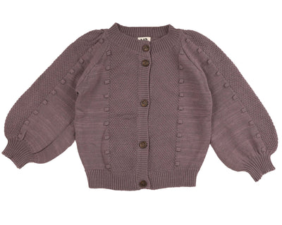 Ball texture lavender cardigan by Noma