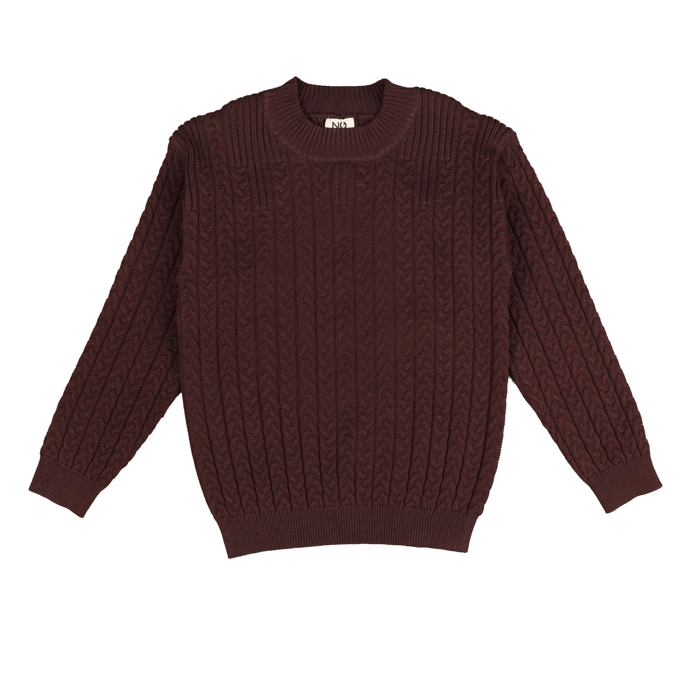 Noma Uneven cable plum sweater - Flying Colors