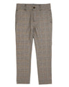 Plaid houndstooth olive slim trousers by Noma