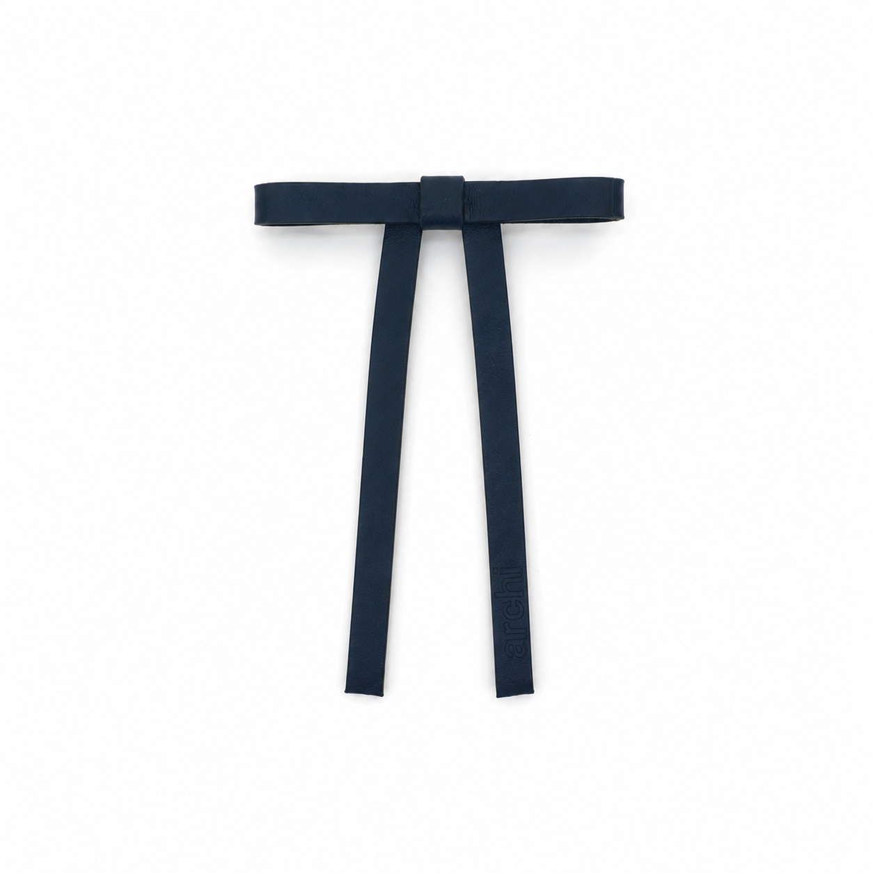 Archi Navy leather embossed bow - Flying Colors