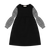 Twirl black scuba knit dress by Retro Kid
