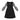 Scuba knit black waisted dress by Retro Kid